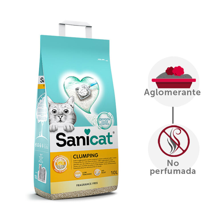 Sanicat Clumping, Arena Aglomerante  sin aroma 10L-8,7kl