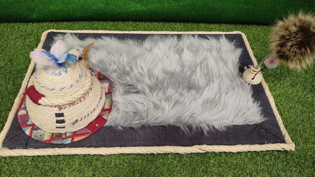 Rikku Toy Cat alfombra felpuda Gris