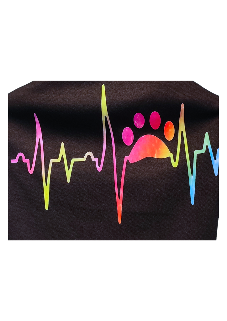 Rikku Guay, Camiseta para Perro con Diseño "Electro Huella Multicolor".