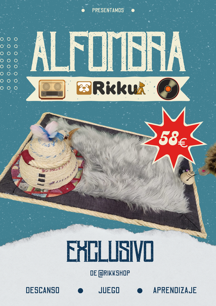 Rikku Toy Cat alfombra felpuda Gris