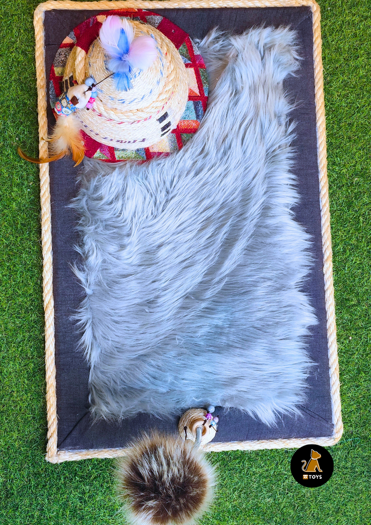 Rikku Toys Cat ALFOMBRA FELPUDA GRIS