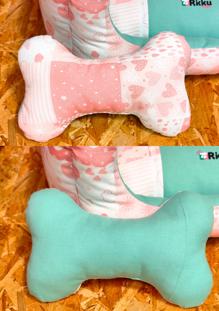 Rikku Guay, CAMITA DESENFUNDABLE ROSA Y MENTA + cojín