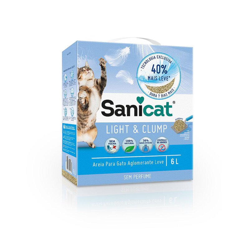 Sanicat Light & Clump,  Bentonita Fina Aglomerante 6lt