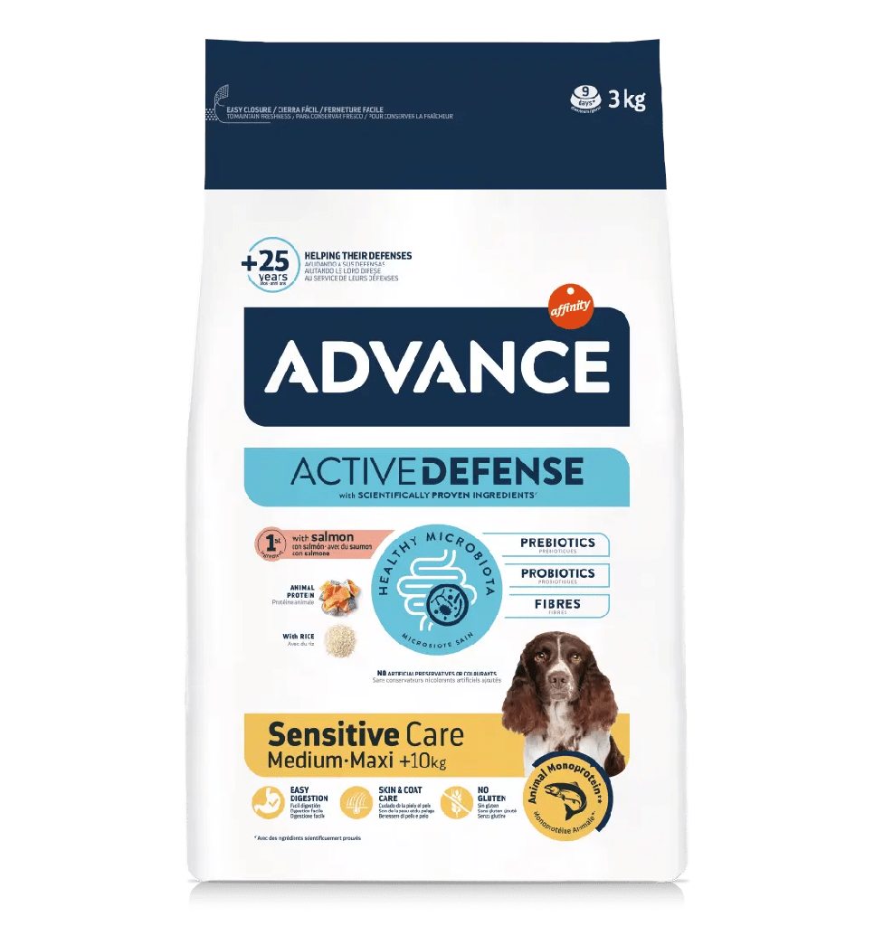 Advance Dog medium-Maxi sensitive care salmon 3k