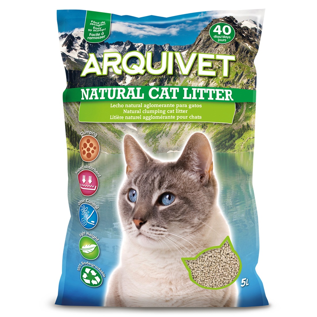 [10767] Arquivet Natural Cat Litter, Arena Natural madera 5lt