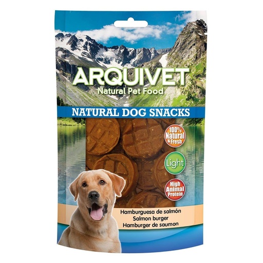 [10851] Arquivet Dog, snack hamburguesa Salmón 100g