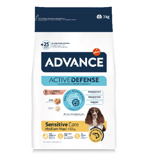 Advance Dog medium-Maxi sensitive care salmon 3k