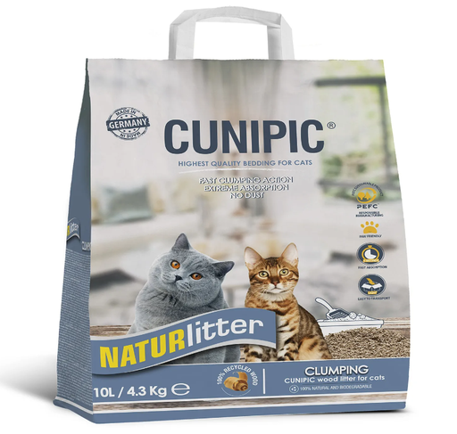 Cunipic Cat Lecho Natural aglomerante 10L / 4.3Kg