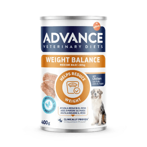 Advance Dog Medium dieta humeda Weight balance lata 400g