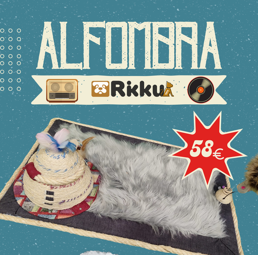 Rikku Toy Cat alfombra felpuda Gris