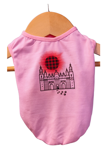 Rikku Guay, Camiseta para Perro con Diseño "Atardecer del Pilar".