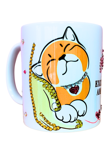 Rikku Guay, taza de Cerámica "Exclamó el Gato"