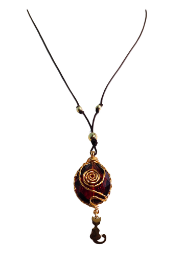 Rikku guay, Collar Dije Atrapasueños de Piedra Natural